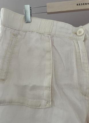 Крутые белые льняные шорты батал  marks & spenser3 фото