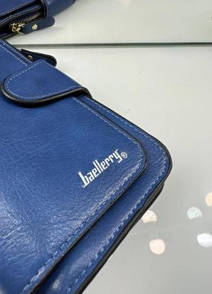 Синій жіночий гаманець baellerry, клатч для грошей та карток, шкіряний2 фото