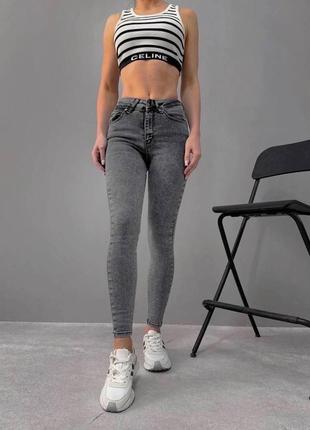 Жіночі джинси скінні 0028 сірі джегінси (26, 27, 28 розміри ) туреччина4 фото