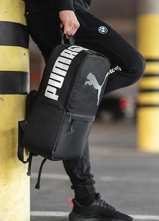 Черный городской рюкзак puma сетка3 фото