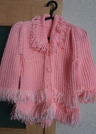 Вязаный кардиган на девочку.