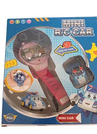 Полі робокар robocar poli годинник з міні машинкою дитячі2 фото