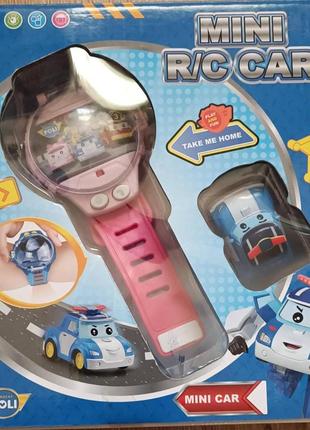 Полі робокар robocar poli годинник з міні машинкою дитячі1 фото