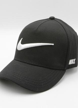 Удобный бейс nike черный с белой вышивкой, кепка мужская/женская 57-58р, бейсболка с логотипом и надписью найк