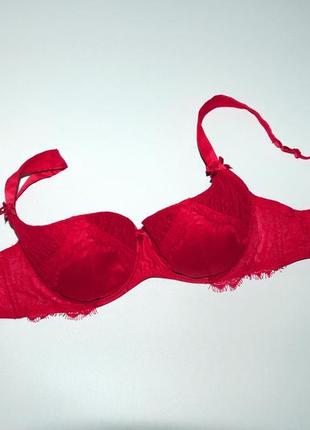 32d / 70d розкішний сатиновий з мереживом бюстгальтер балконет ann summers