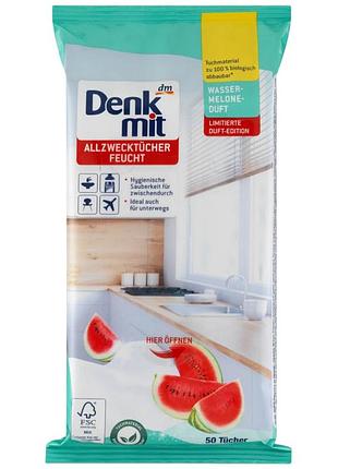 Серветки універсальні для збирання denkmit feuchte allzwecktücher wassermelone