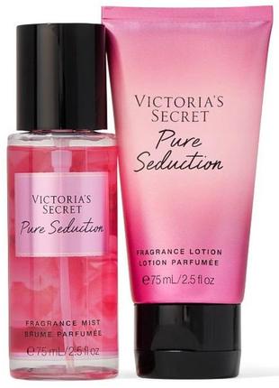 Подарочный набор victoria’s secret pure seduction body care mini mist & lotion3 фото