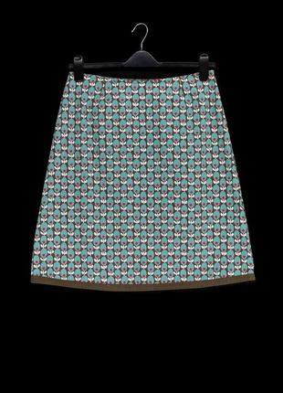 Брендовая хлопковая юбка "boden" с принтом. размер uk12.3 фото