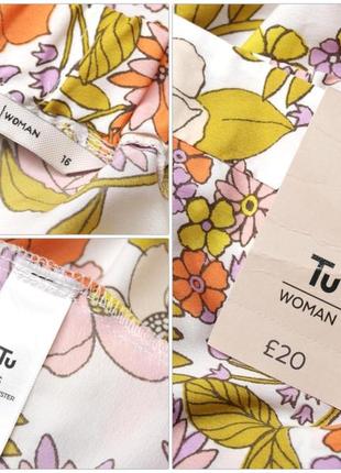 Новая брендовая длинная юбка "tu" в цветочек. размер uk16.10 фото