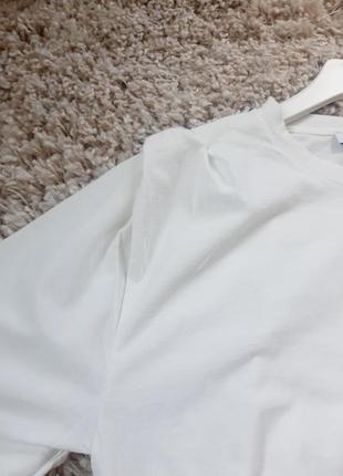 Базовая белая футболка оверсайз, bershka,  p. m-l4 фото