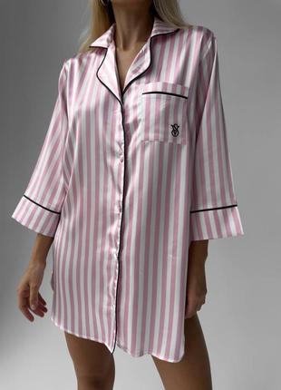 Рубашка для сна,розовая рубашка, рубашка женская4 фото