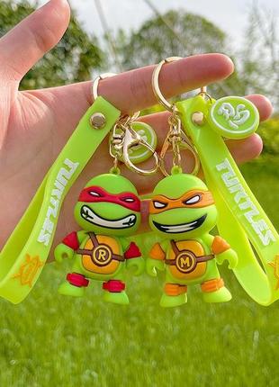 Черепашки ниндзя микеланджело michelangelo детский брелок на рюкзак, ключи teenage mutant ninja turtles4 фото