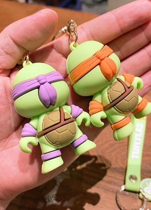 Черепашки ниндзя микеланджело michelangelo детский брелок на рюкзак, ключи teenage mutant ninja turtles3 фото