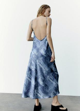 Платье комбинация zara s в бельевом стиле
