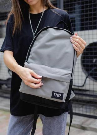 Объемный серый рюкзак without унисекс5 фото