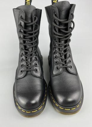 Кожаные высокие ботинки ботинки на шнуровке dr.martens 1490 мартенсы6 фото