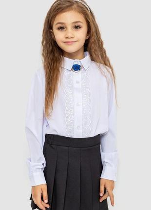 Блузка нарядная для девочек цвет белый