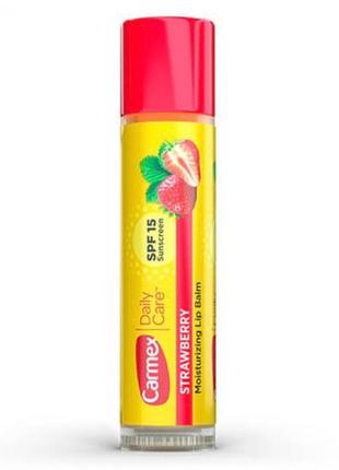 Бальзам для губ carmex moisturizing lip balm strawberry spf15