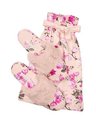 Тапочки victoria’s secret satin pink floral slippers