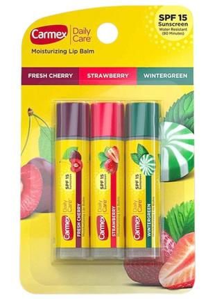 Набор бальзамов для губ carmex moisturizing lip balm pack1 фото