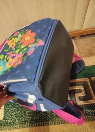 Рюкзак шкільний пенал 1-2 клас smart каркасний ортопед синій дівчинці3 фото