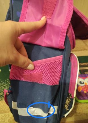 Рюкзак шкільний пенал 1-2 клас smart каркасний ортопед синій дівчинці5 фото