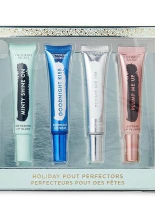 Набір блисків для губ victoria's secret holiday pout perfectors set