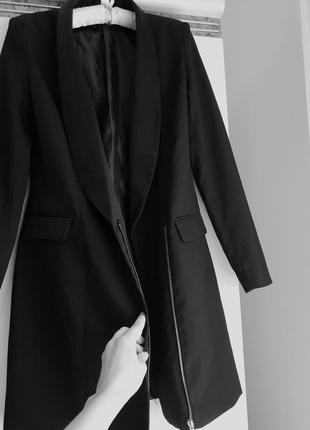 Смокінг .піджак сукня з атласними лацканами5 фото