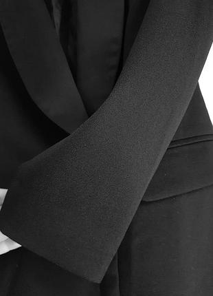 Смокінг .піджак сукня з атласними лацканами6 фото