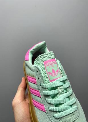 Женские кроссовки adidas gazelle bold pulse mint pink / smb4 фото