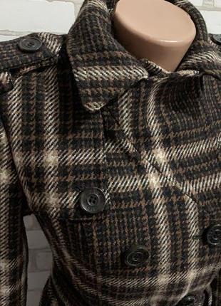 Брендовое тёплое стильное пальто  zara basic  оригинал/на пуговичках выбит бренд3 фото
