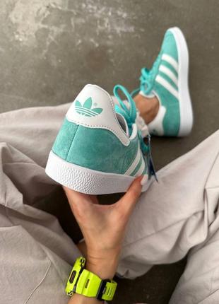 Женские кроссовки adidas gazelle mint / smb8 фото