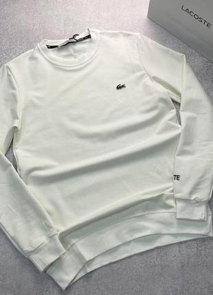 Pull blanc cheap lacoste