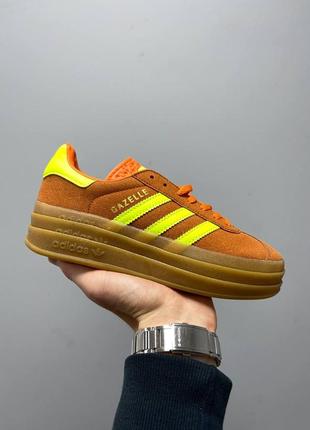 Жіночі кросівки adidas gazelle bold orange / smb