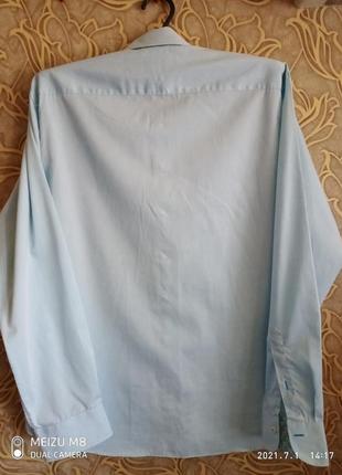Ніжно-блакитна чоловіча сорочка profuomo originale slim fit/розмір xl2 фото