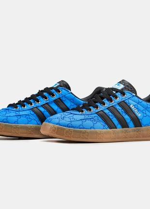 Мужские кроссовки adidas gazelle x blue blacki / smb