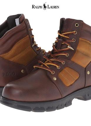 Мужские коричневые ботинки polo ralph lauren diego4 фото