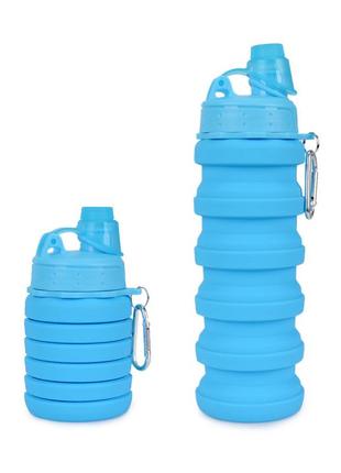 Силиконовая складная бутылка, спортивная бутылка для воды с узким горлышком8 фото