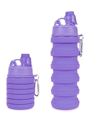 Силиконовая складная бутылка, спортивная бутылка для воды с узким горлышком10 фото