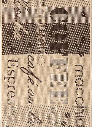 Ковер безворсовый на резиновой основе karat flex 19052/19 0.67x1.20 м прямоугольный бежевый