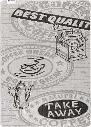 Ковер безворсовый на резиновой основе karat flex 1905/08 1.00x1.40 м прямоугольный серый