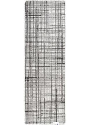 Килим безворсовий на гумовій основі karat flex 19171/08 0.67x2.00 м прямокутний сірий чорний