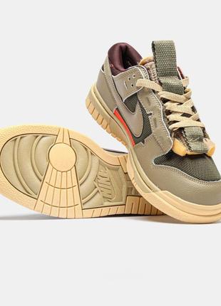 Кроссовки nike air dunk jumbo medium olive