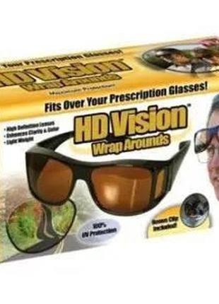 Очки для водителей антифары hd vision (желтые) антибликовые очки, полар плюс