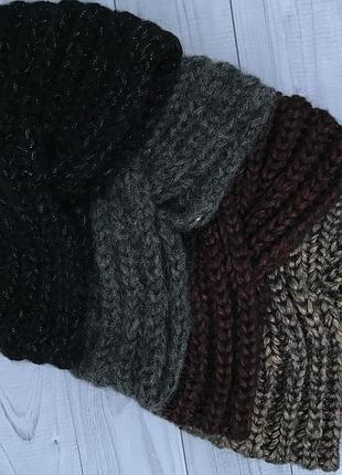 Блискуча пов'язка чалма , пов'язка шимпер бронза сіра чорна чалма