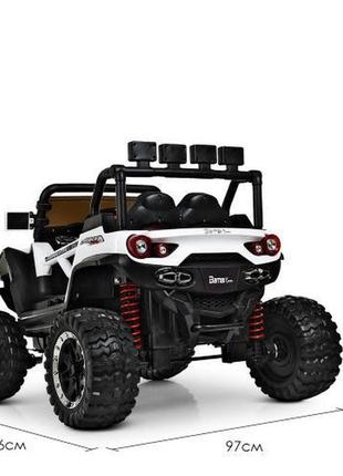 Дитячий електромобіль buggy 4wd (білий колір) + кондиціонер, пульт дистанційного керування 2,4g6 фото