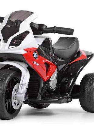 Детский электро мотоцикл bmw (красно-белый цвет)1 фото