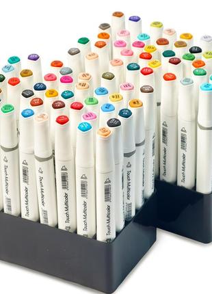 Професійні скетч маркери для художників touch multicolor 80 кольорів + подарунок альбом а5 на 50 аркушів8 фото