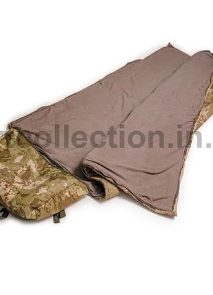 Армійський зимовий тактичний спальний мішок-ковдра, спальник для зсу 210*75 до - 25 у подарунок подушка!2 фото