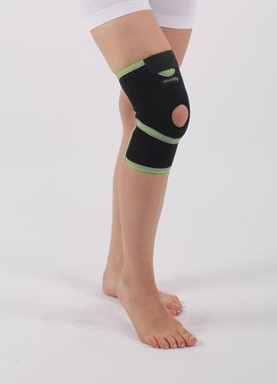 Бандаж на коліно неопреновий, компресійний з пружинами по обидва боки orthopedics medical smt2101, розмір s